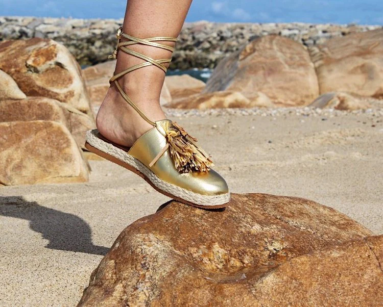 Entrudo | Espadrilles Baçal Raffia golden - Image 4