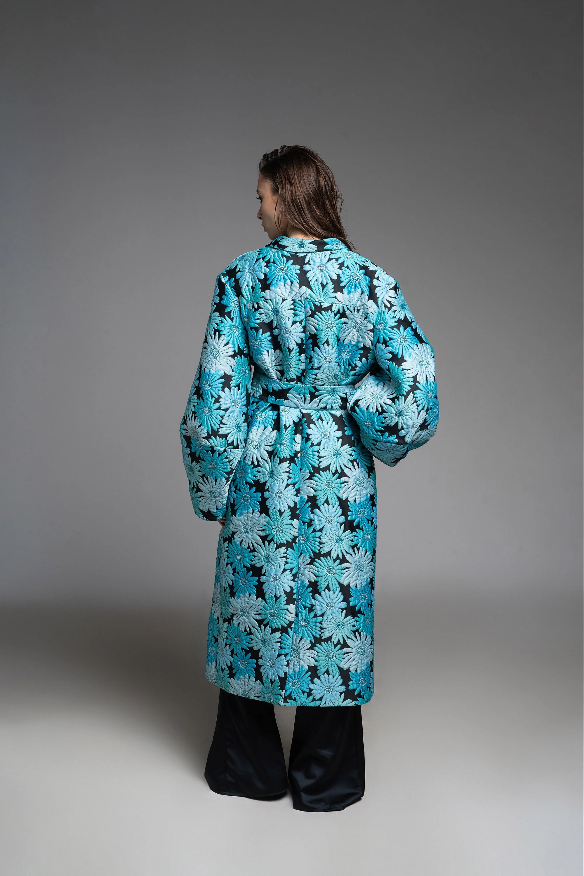 Psychedelic Overdose | Balloon Long Coat blue - Image 3