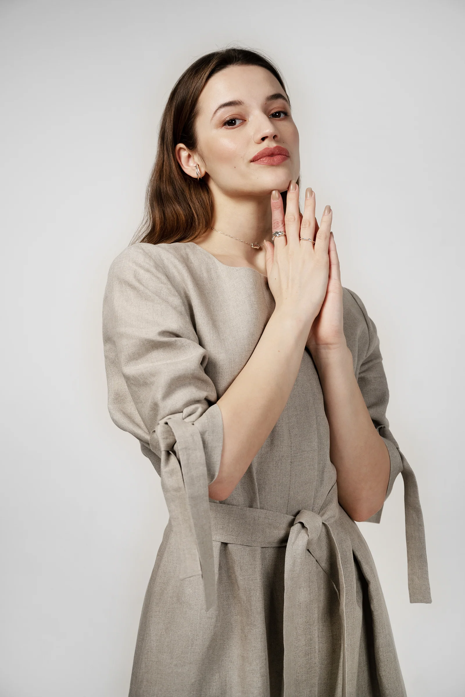 PBG studio | Belted Linen Midi dress - Image 25