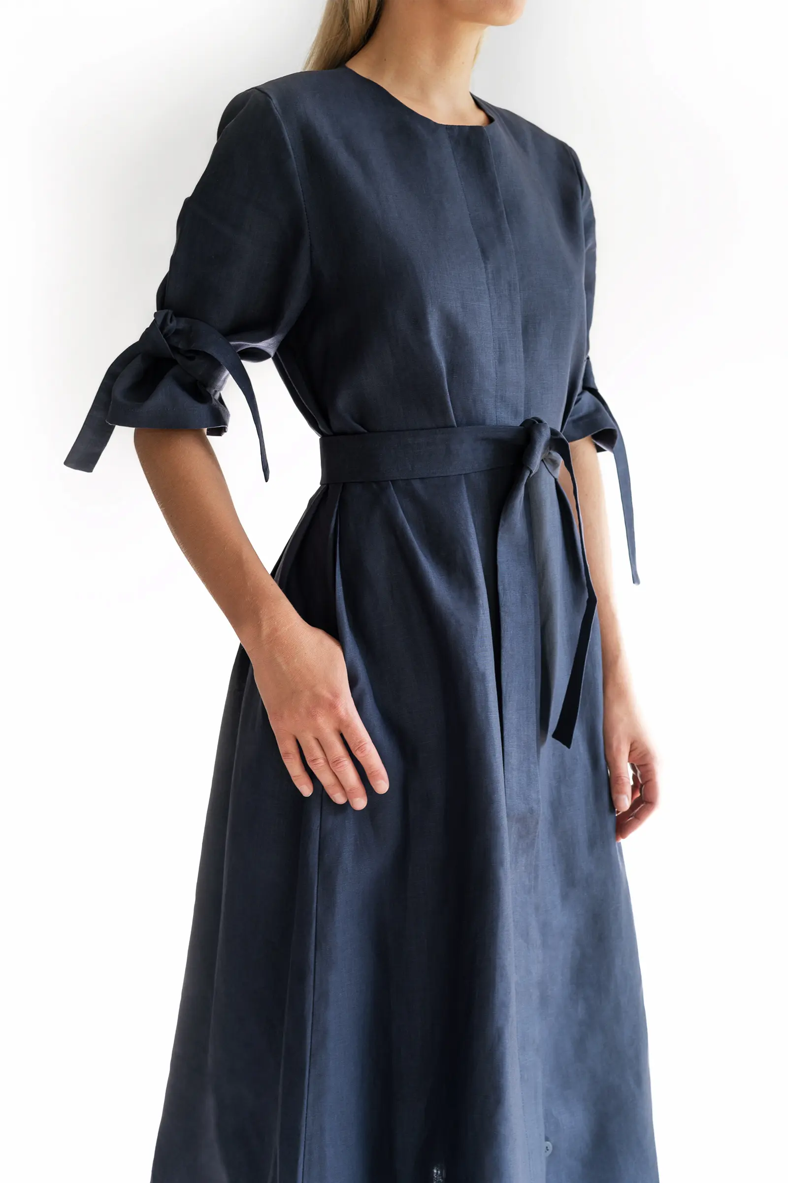 PBG studio | Belted Linen Midi dress - Image 37