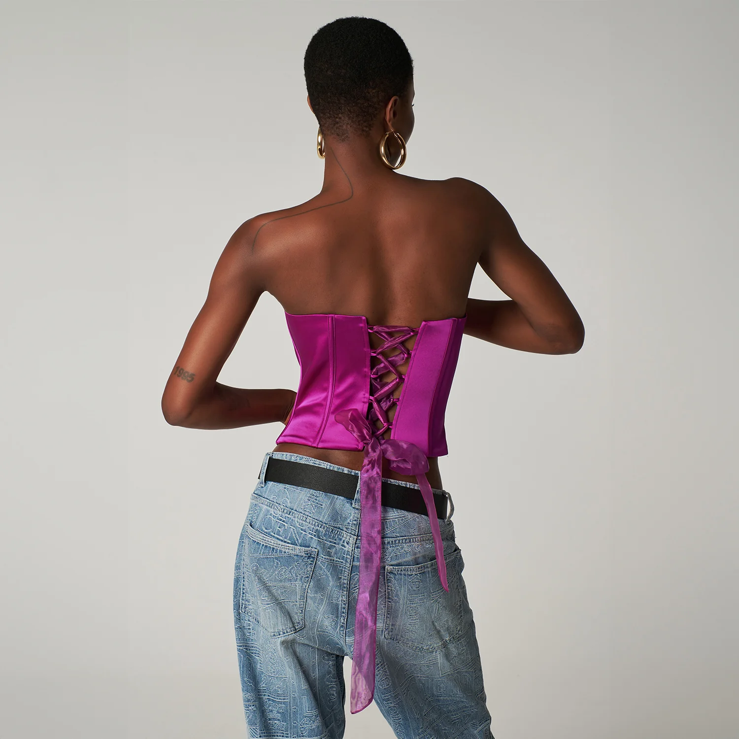 Petra Petrova | Fuchsia Structured Seam Detail Corset Kylie - Image 5