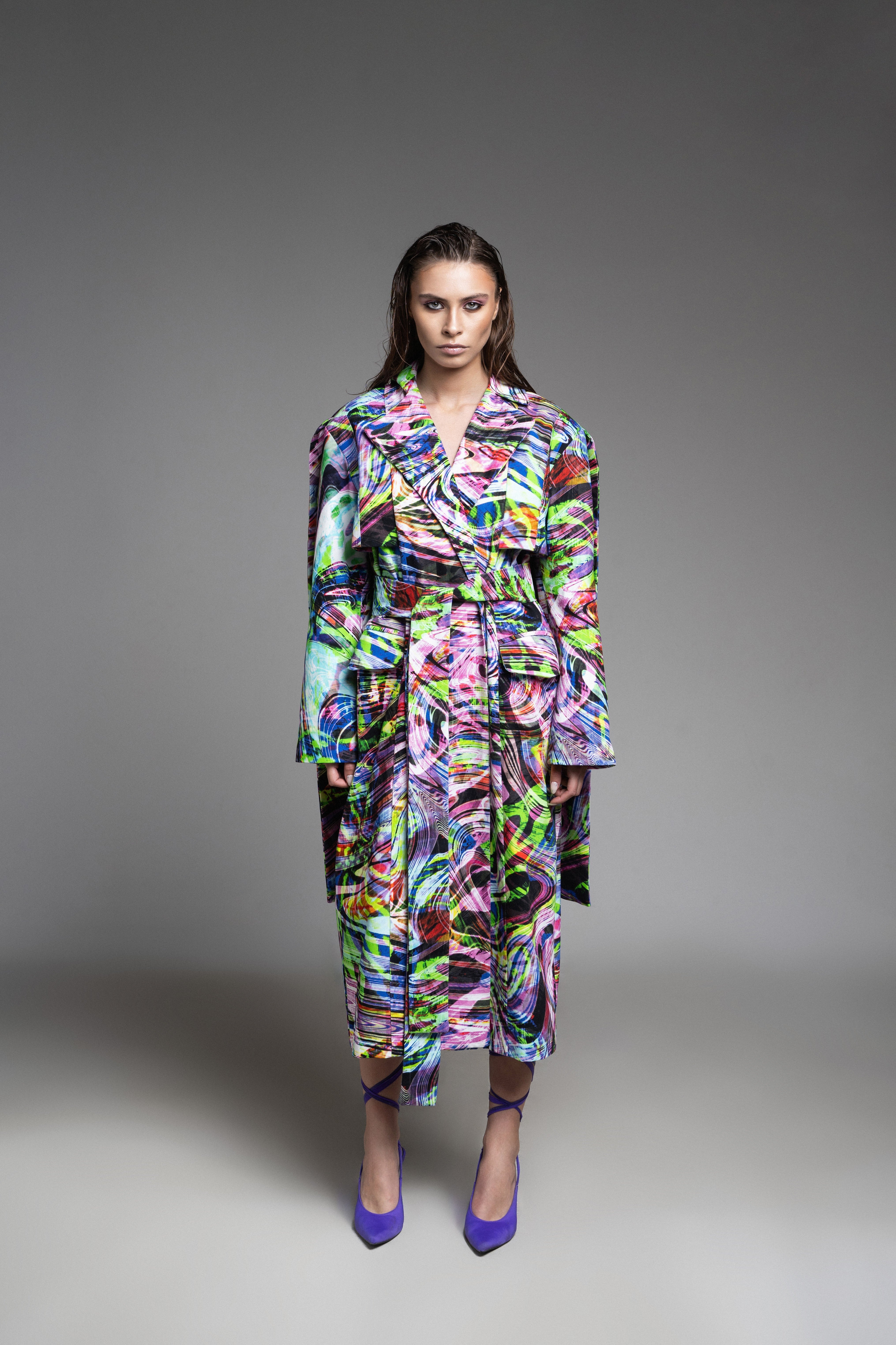 Psychedelic Overdose | Lotus Long Coat - Image 4