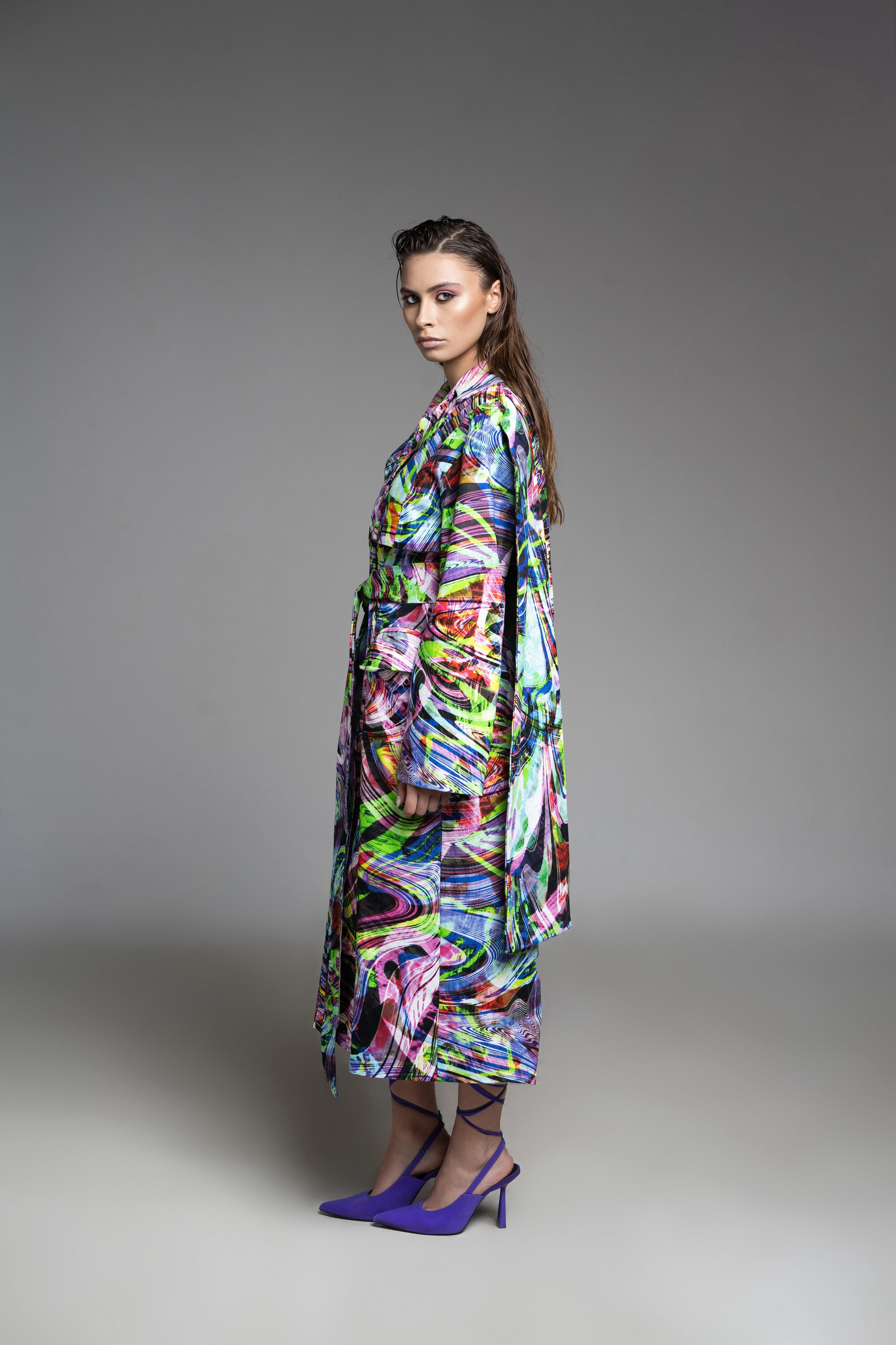 Psychedelic Overdose | Lotus Long Coat - Image 5