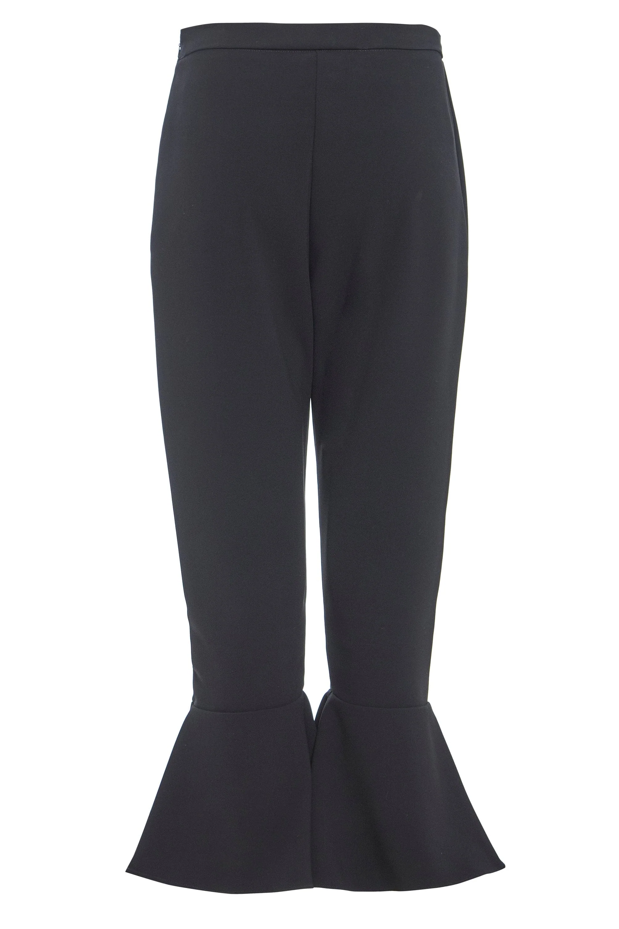Sarvin | Ashlee Black Frill Hem Trousers - Image 8