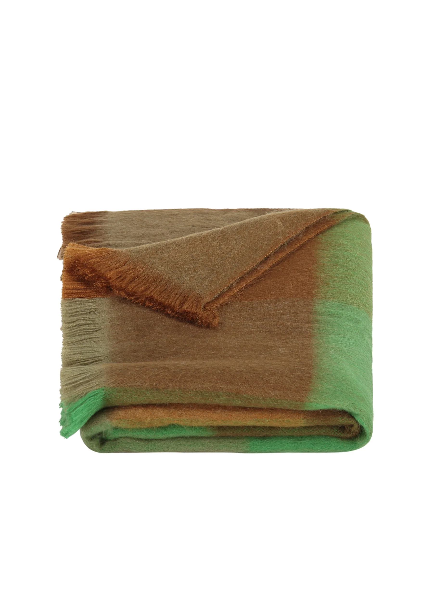 Alpaca Loca | Scarf Blocked Green, Brown and Naturals - Image 5