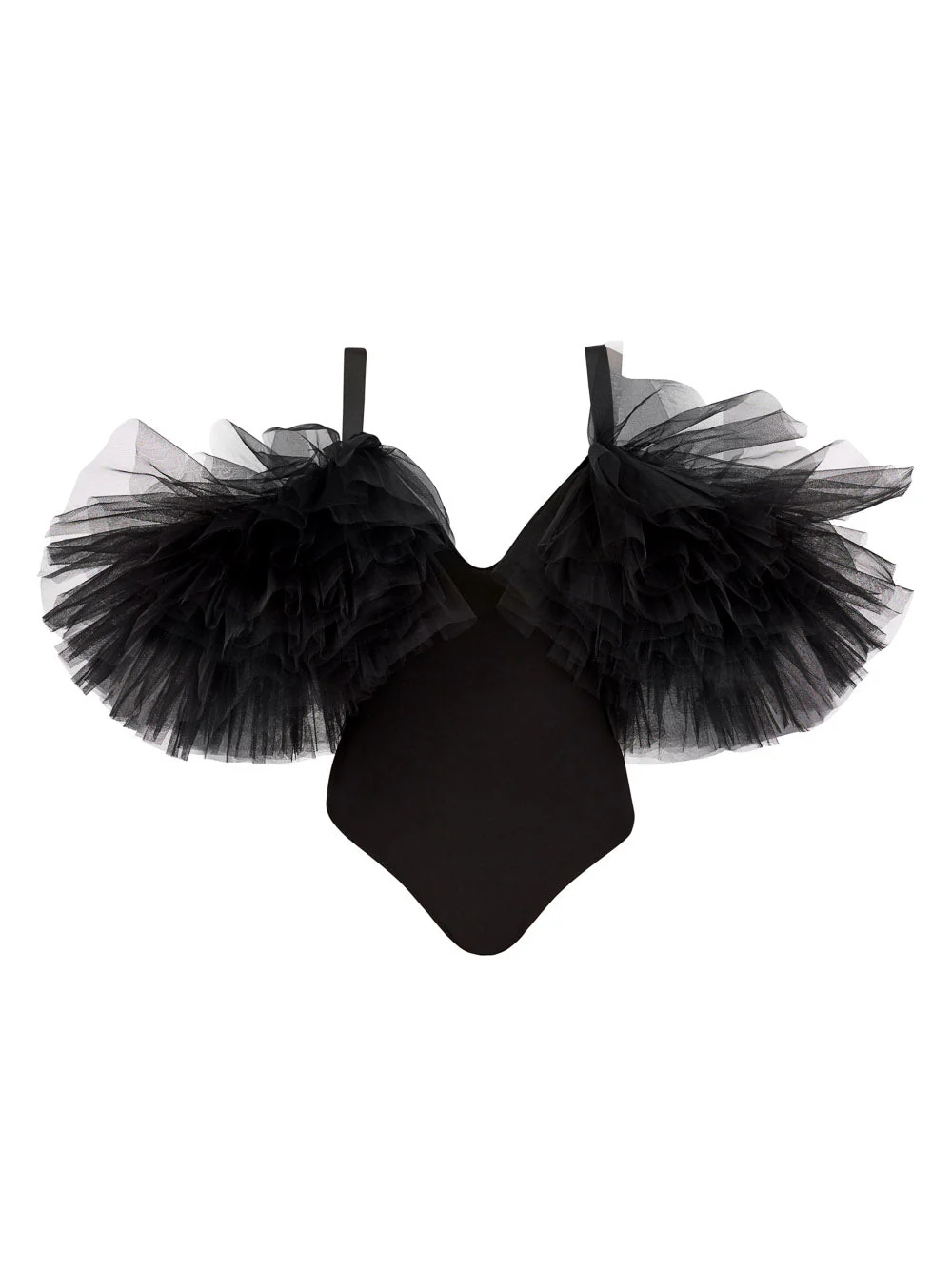 Liaaram | Signature Tulle trimmed Symmetrycal Bodysuit - Image 4