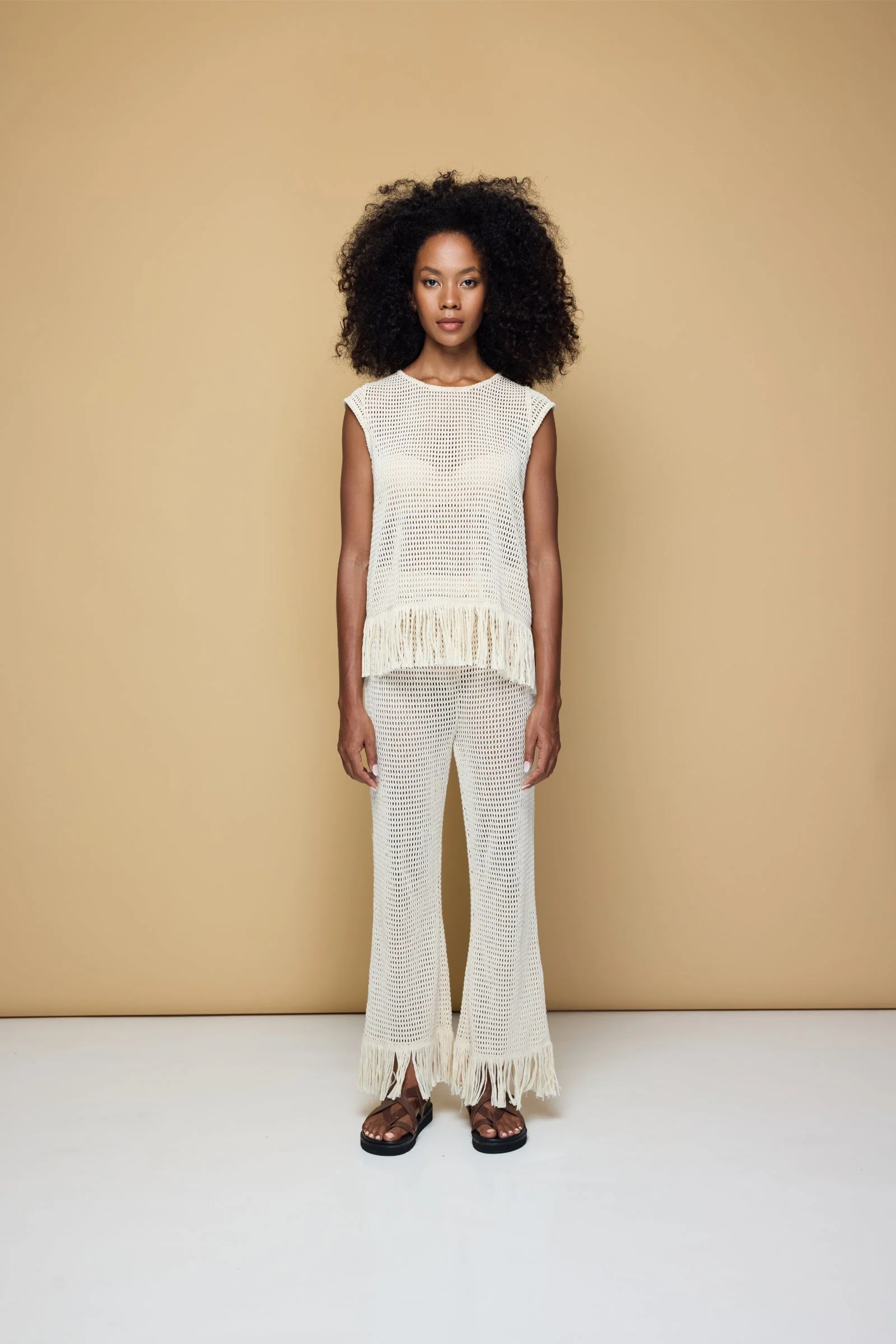 State Of Georgia I THE ERIKA KNITTED TOP - SOFT LATTE CREAM - Image 5
