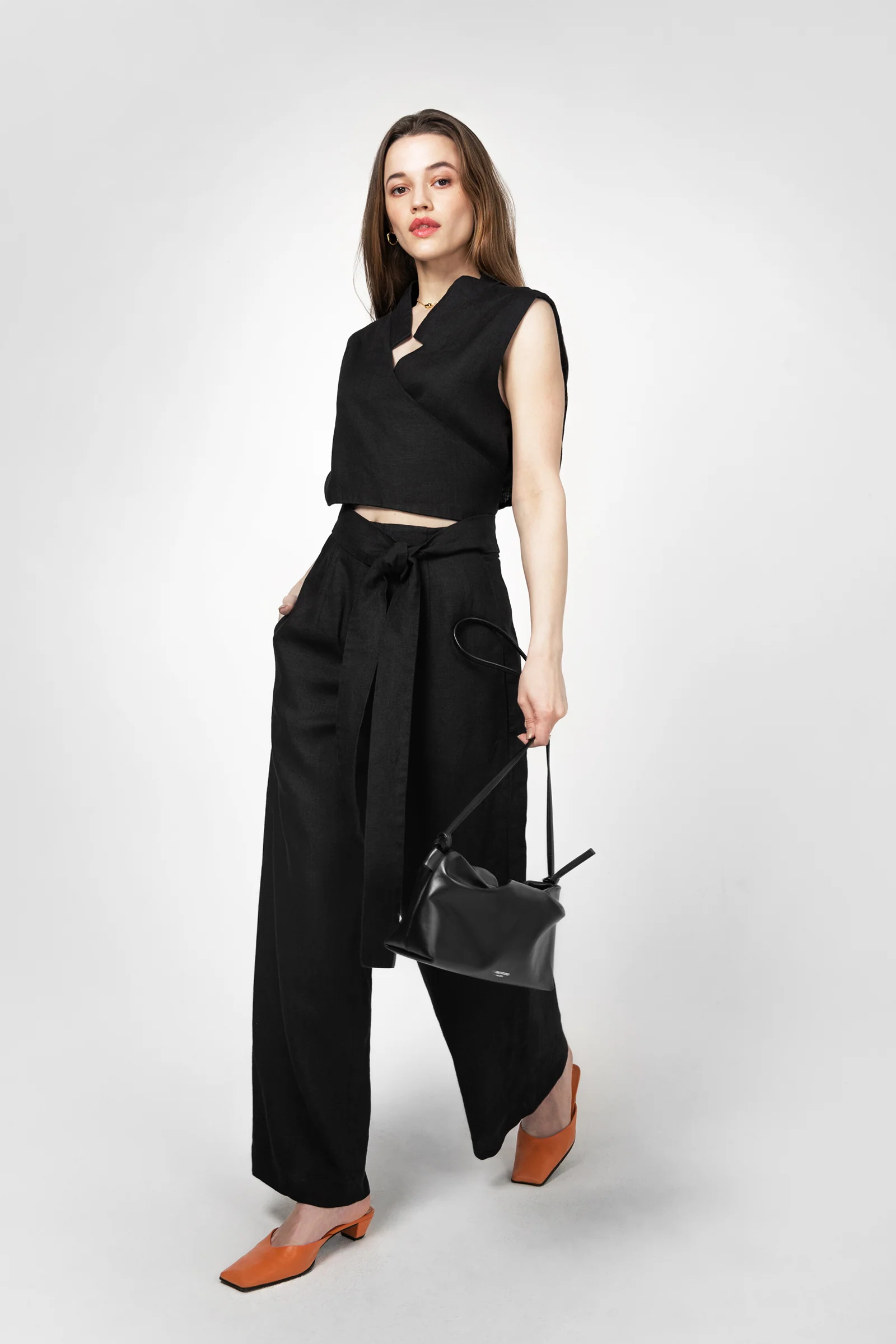 PBG studio | Wide Leg Linen Trousers - Image 4